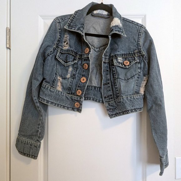 Vintage Z. Cavaricci Cropped Jean Jacket - Picture 1 of 7